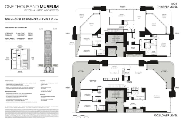 One Thousand Museum — Townhouse Residence Levels 10-14