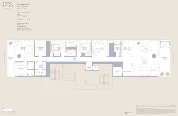 2000 Ocean Hallandale Beach — North Residence Half Floor Unit