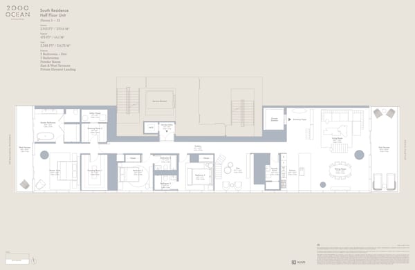 2000 Ocean Hallandale Beach — South Residence Half Floor Unit