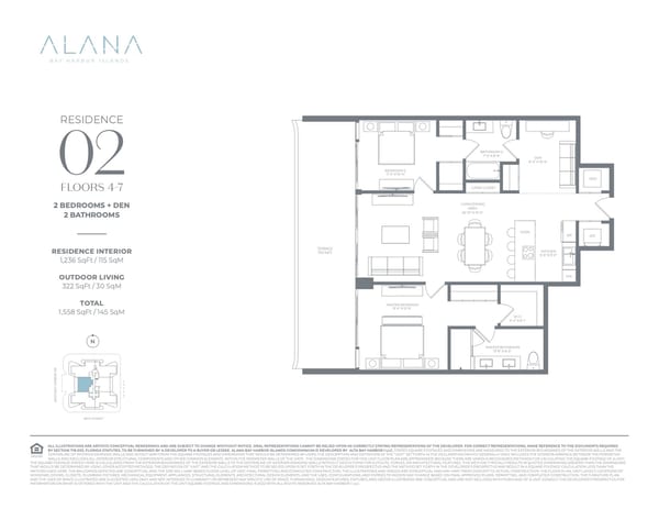 Alana Bay Harbor Islands — Residence 02 Floors 4-7