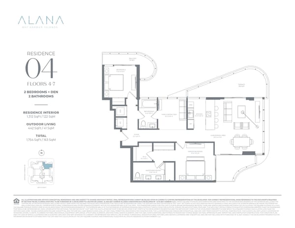 Alana Bay Harbor Islands — Residence 04 Floors 4-7