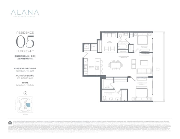 Alana Bay Harbor Islands — Residence 05 Floors 4-7