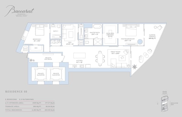 Baccarat Residences Brickell — Residence 03