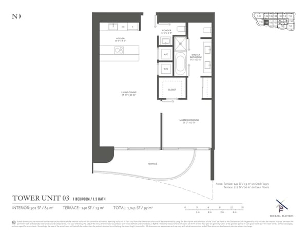 Brickell Flatiron Condos — Tower Unit 03