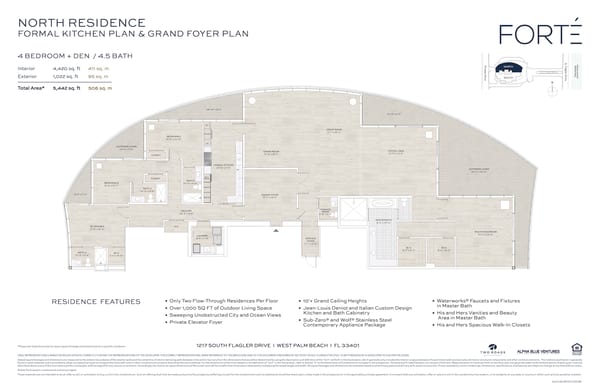 Forte on Flagler — North - Formal Kitchen &amp; Grand Foyer