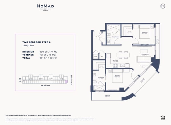 Nomad Residences Wynwood — Two Bedroom Type A