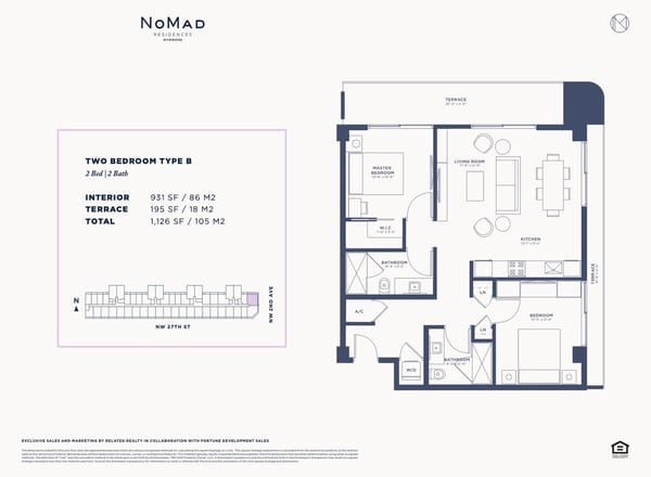Nomad Residences Wynwood — Two Bedroom Type B