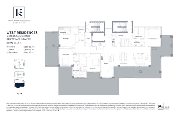 Royal Palm Residences Boca Raton — West Residences Royal Villa