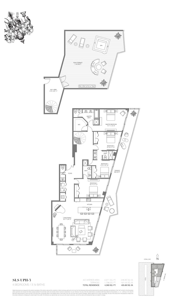 SLS Brickell Hotel & Residences — UPH 3