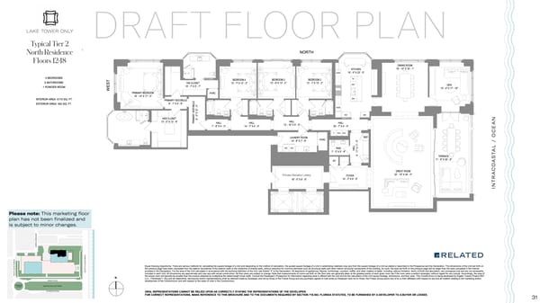 South Flagler House West Palm Beach — Tier 2 North Residence Floor 12-18