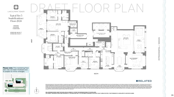 South Flagler House West Palm Beach — Tier 3 South Residence Floors 21-24