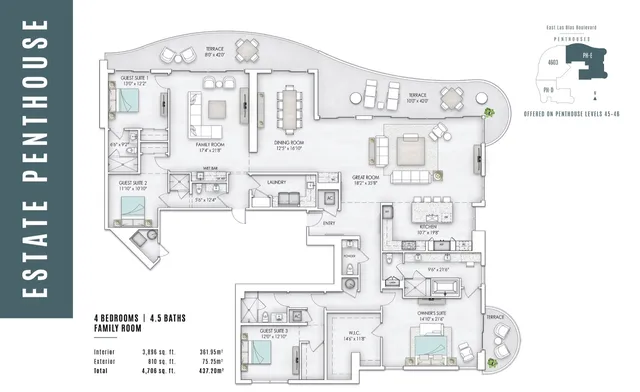 100 Las Olas — Estate Penthouse