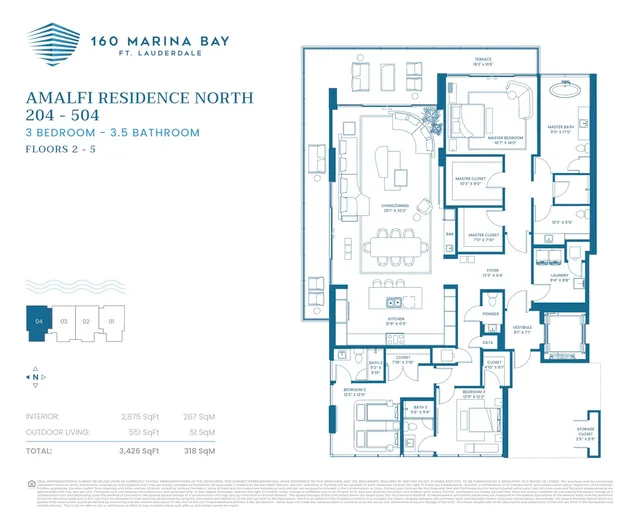 160 Marina Bay Fort Lauderdale — Amalfi North