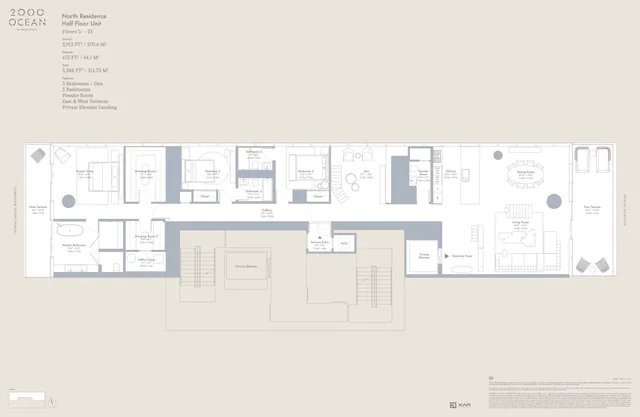 2000 Ocean Hallandale Beach — North Residence Half Floor Unit