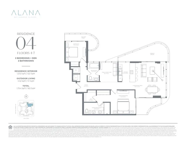 Alana Bay Harbor Islands — Residence 04 Floors 4-7