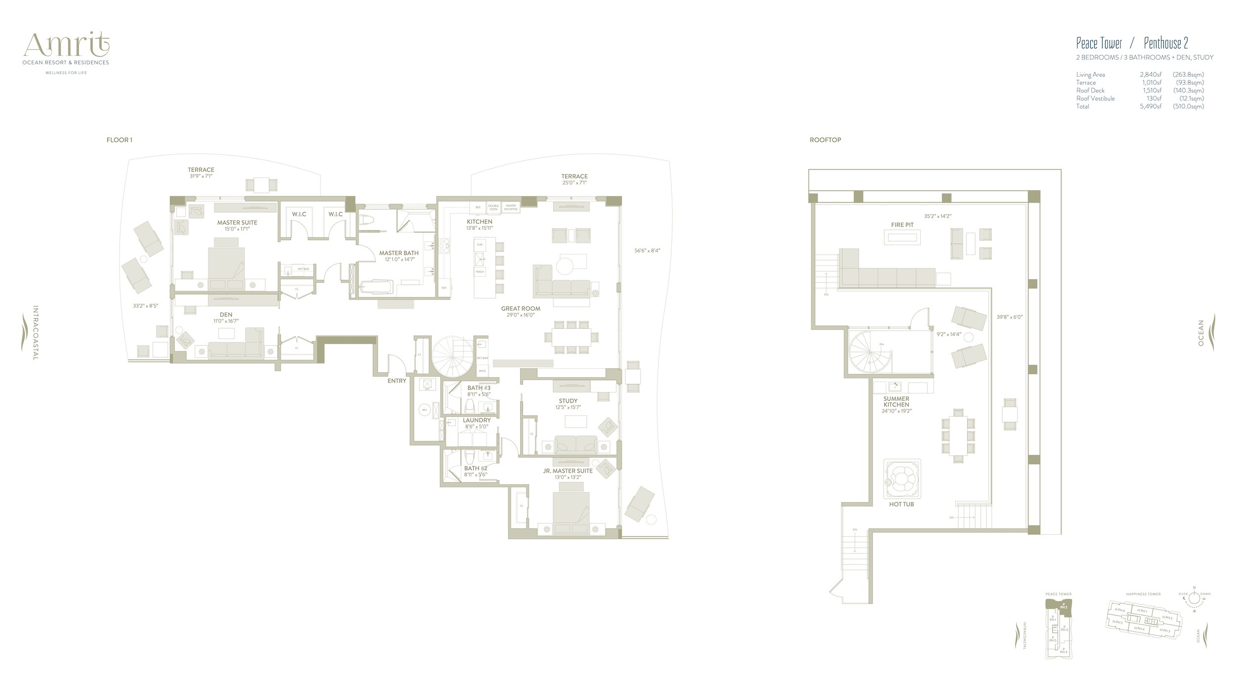 Amrit Ocean Resort & Residences — Peace Towers Penthouse 2