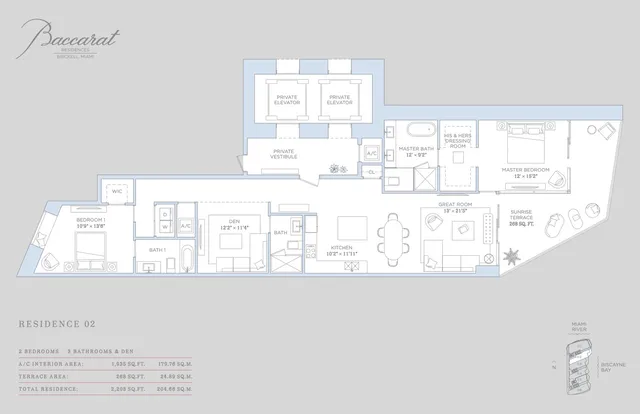 Baccarat Residences Brickell — Residence 02