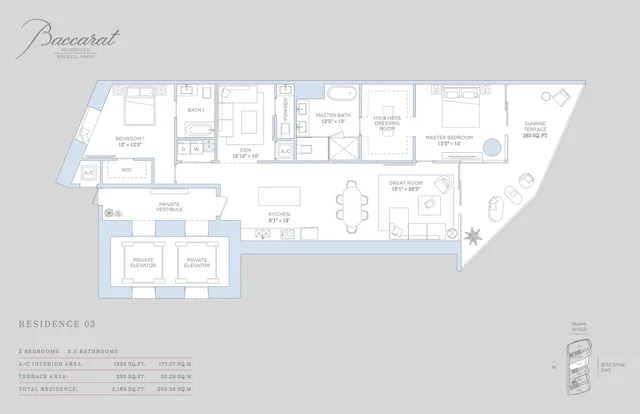 Baccarat Residences Brickell — Residence 03