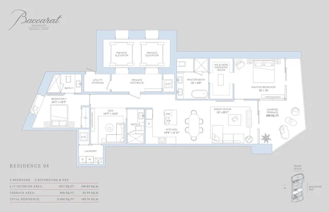 Baccarat Residences Brickell — Residence 04