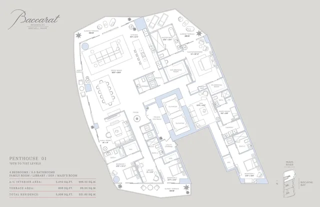Baccarat Residences Brickell — Penthouse 01