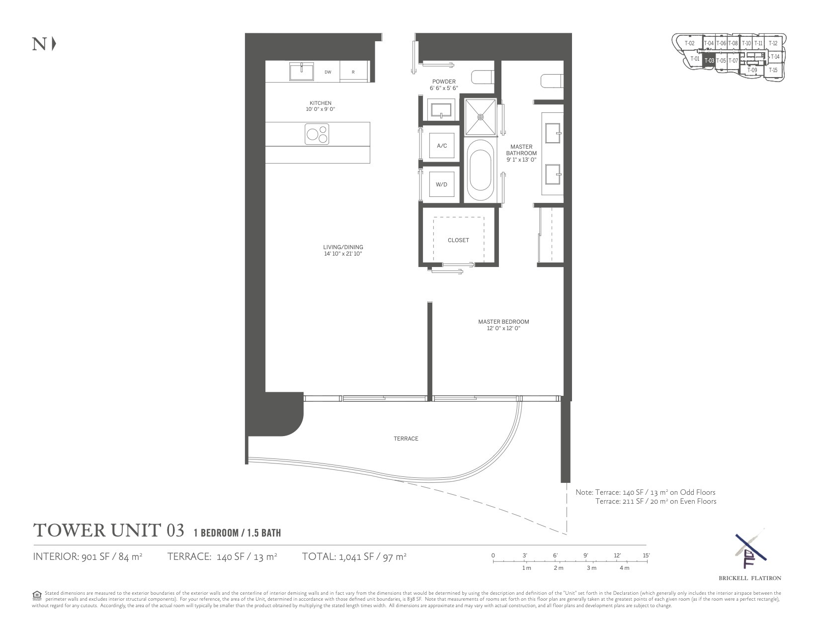 Brickell Flatiron Condos — Tower Unit 03