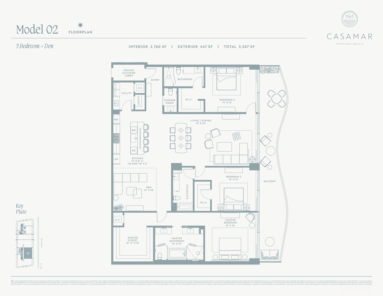 Casamar Pompano Beach Condos — Levels 4-22 Model 02