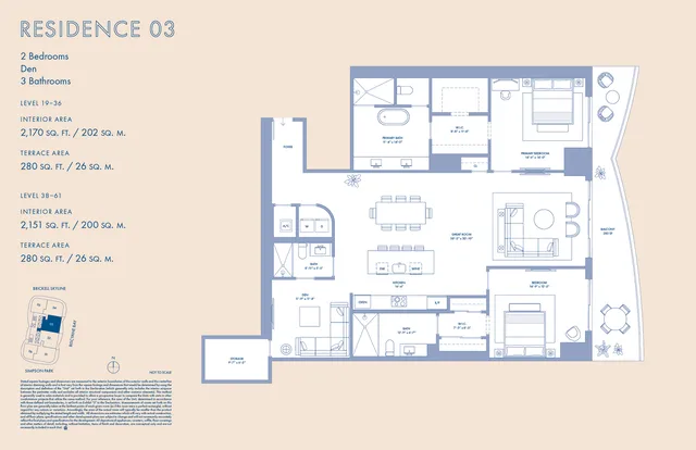 Cipriani Residences Miami — Residence 03 Levels 19-61