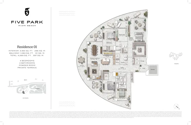 Five Park Residences Miami Beach — Residence 01