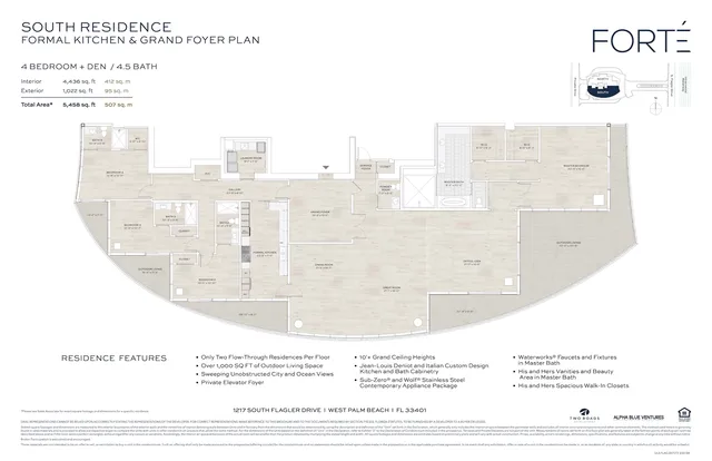 Forte on Flagler — South - Formal Kitchen &amp; Grand Foyer