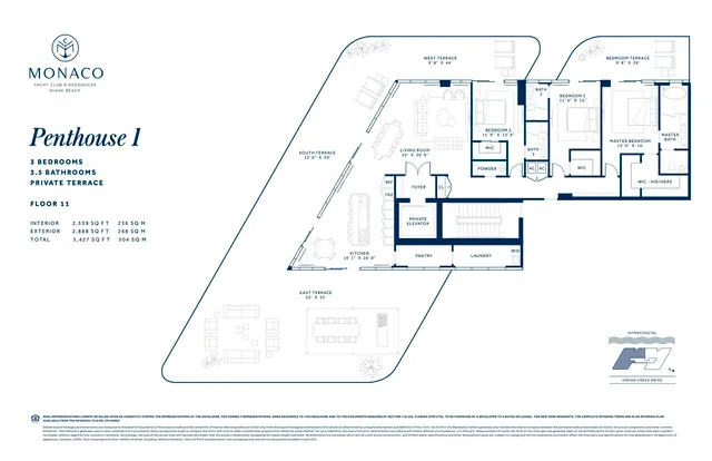 Monaco Yacht Club and Residences Miami Beach — Penthouse 1