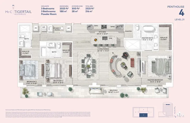 Mr. C Residences Coconut Grove — Penthouse 4