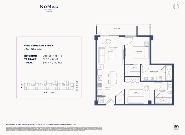 Nomad Residences Wynwood — One Bedroom Type C