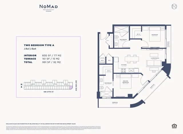Nomad Residences Wynwood — Two Bedroom Type A