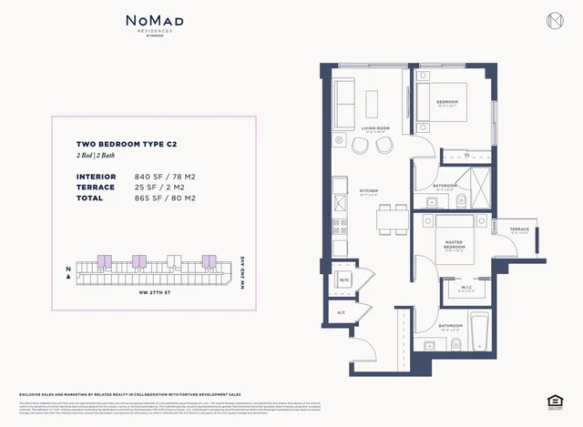 Nomad Residences Wynwood — Two Bedroom Type C2