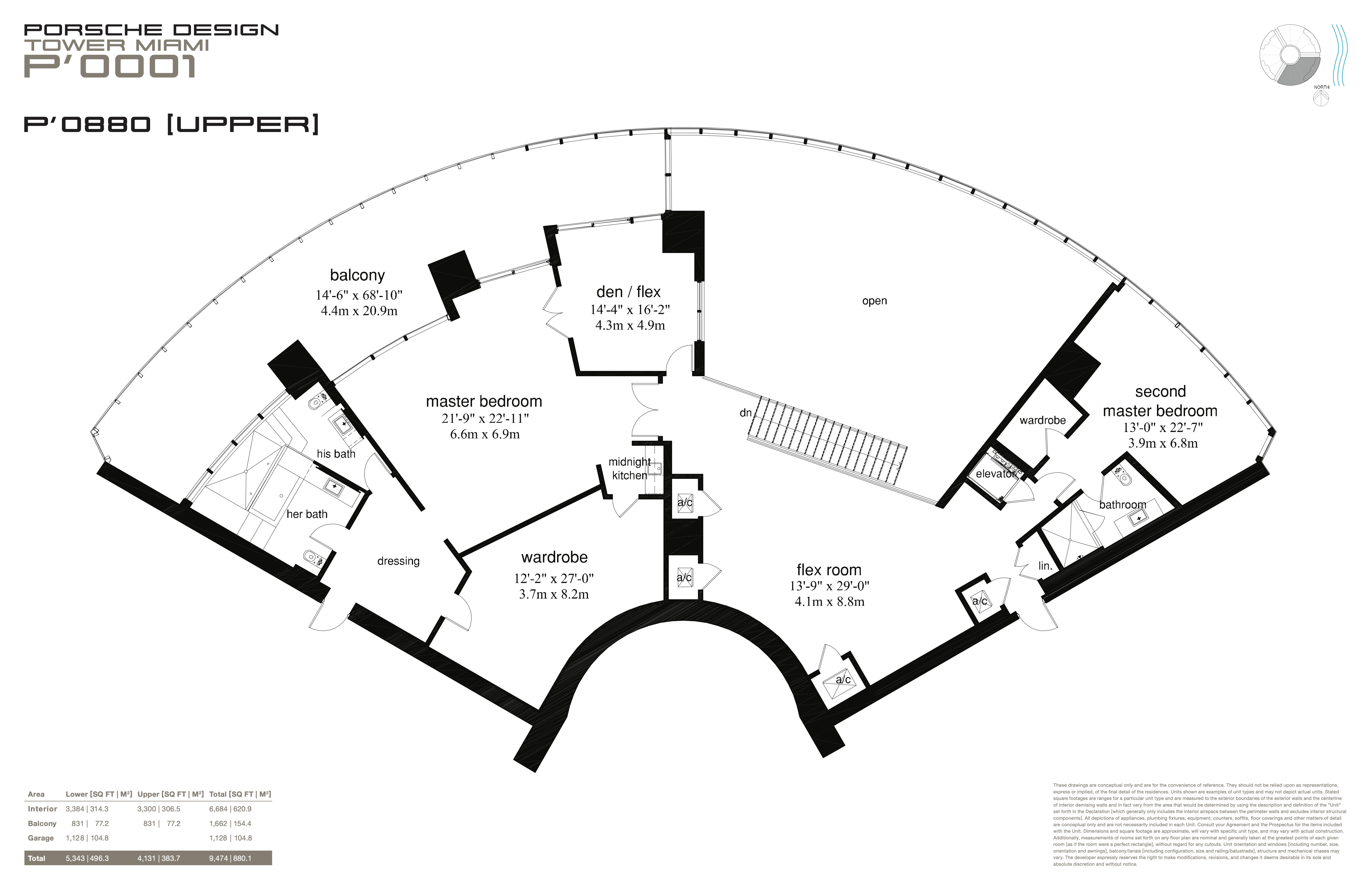Porsche Design Tower — P' 0880 Upper