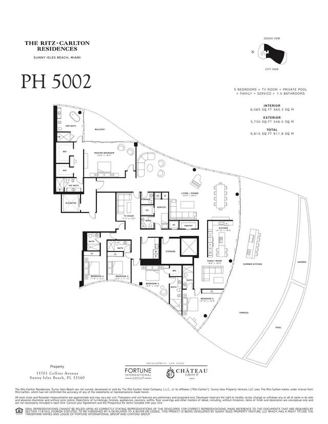 The Ritz-Carlton Residences, Sunny Isles Beach — PH 5002