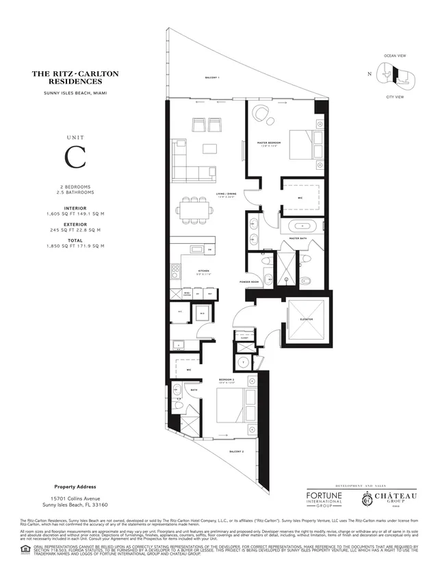 The Ritz-Carlton Residences, Sunny Isles Beach — Unit C