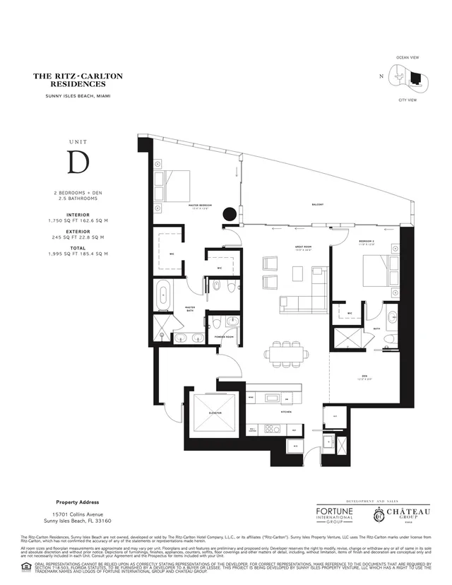 The Ritz-Carlton Residences, Sunny Isles Beach — Unit D