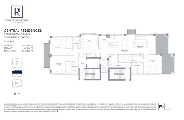 Royal Palm Residences Boca Raton — Central Residences 303 + 403