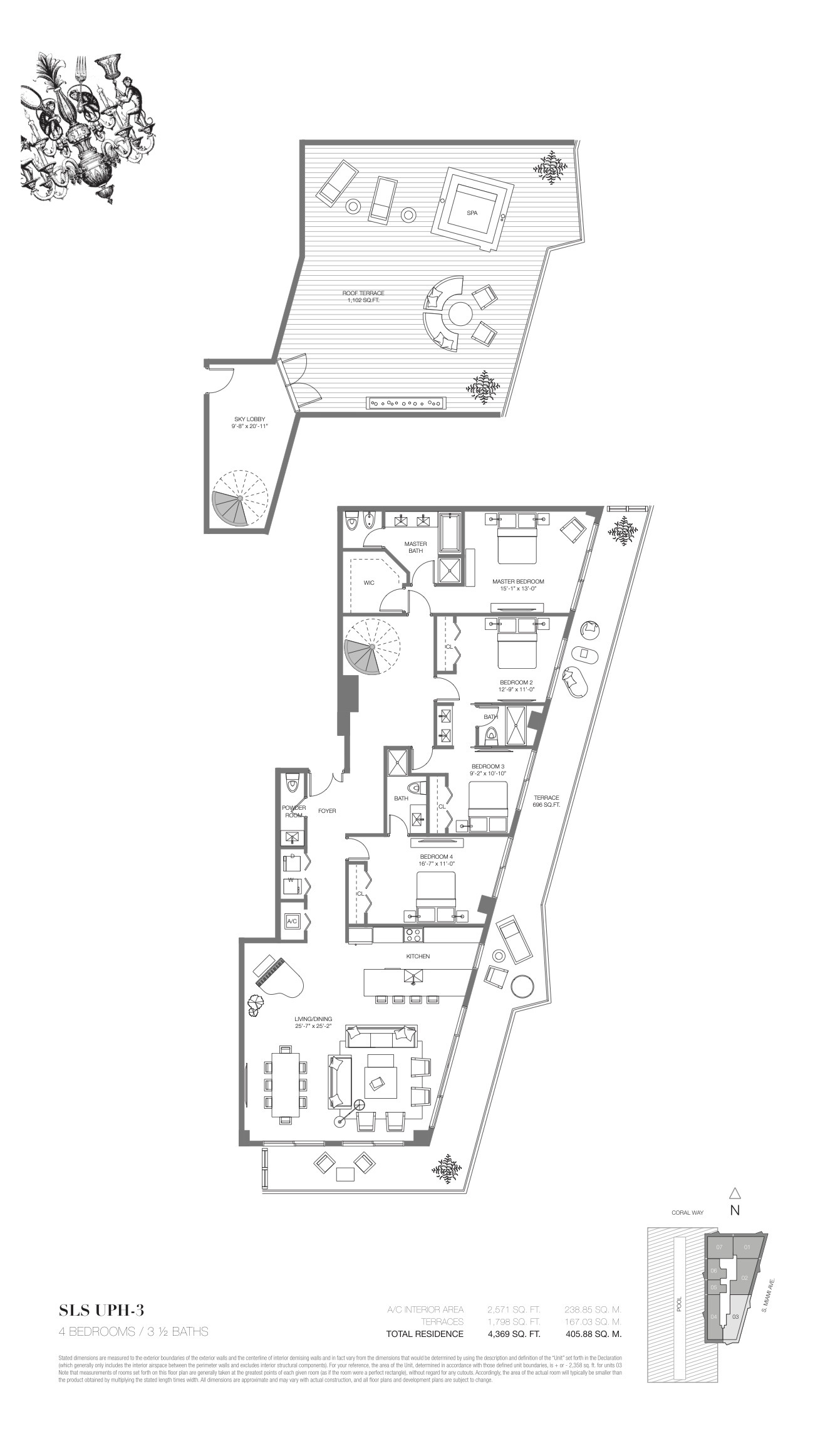 SLS Brickell Hotel & Residences — UPH 3