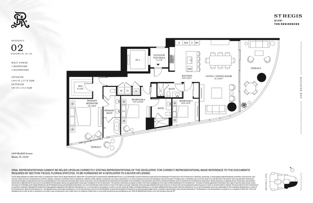 St Regis Residences Miami Brickell — Residence 02 Floors 18, 21-30