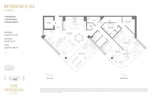 The Perigon Miami Beach — Residence 02 Floor 3