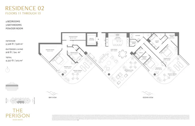 The Perigon Miami Beach — Residence 02 Floor 11-15