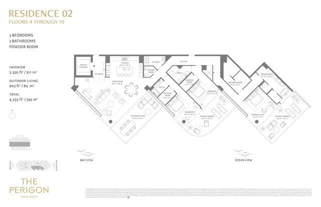 The Perigon Miami Beach — Residence 02 Floor 4-10