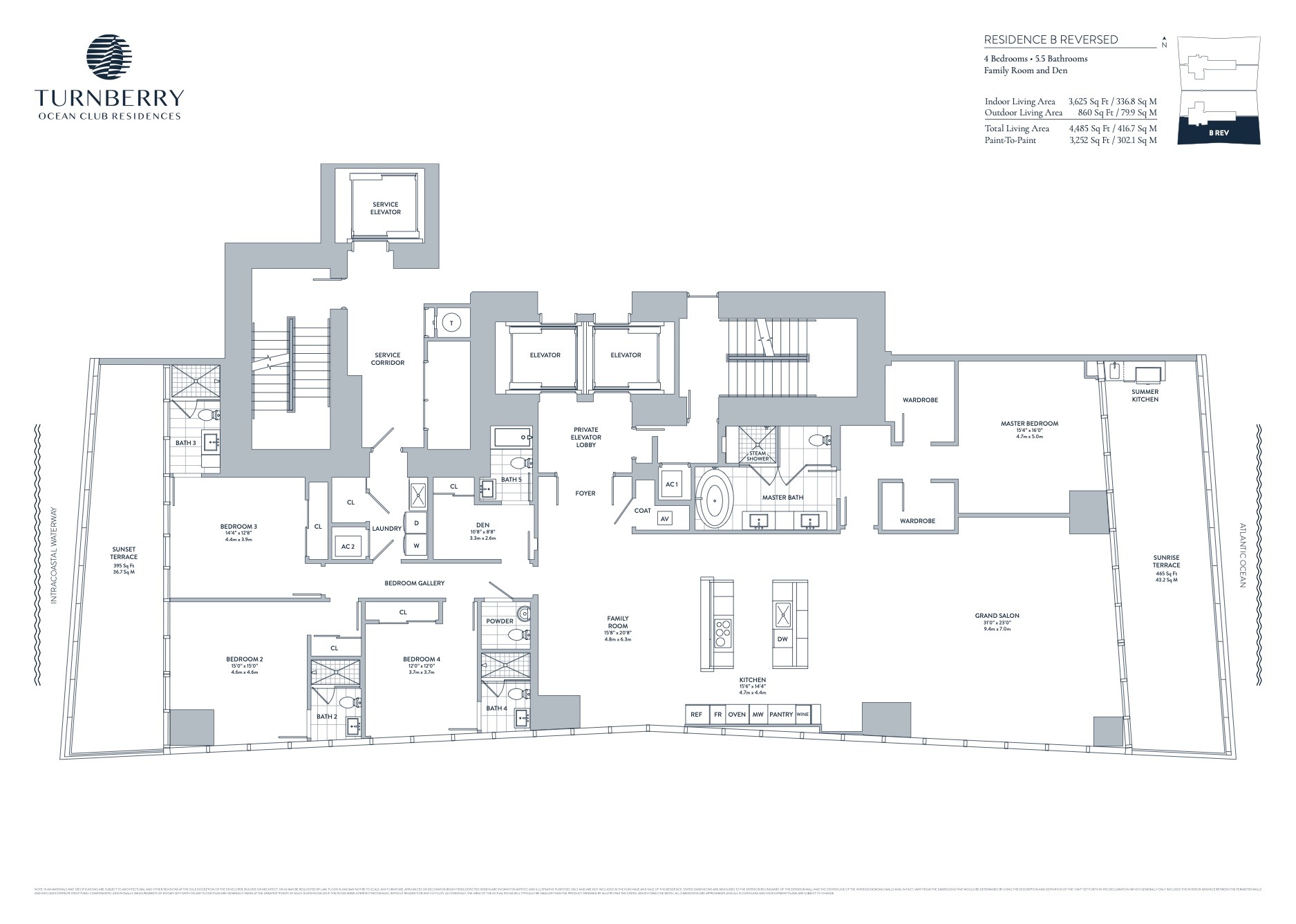 Turnberry Ocean Club Residences — Residence B Reversed