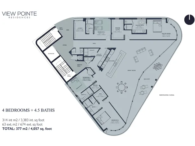 View Pointe Residences Fort Lauderdale — 4 Bedroom