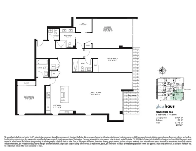 GlassHaus in the Grove — Penthouse 505